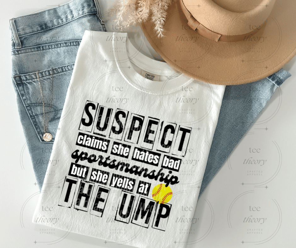 Suspect Yells at Ump Softball tee