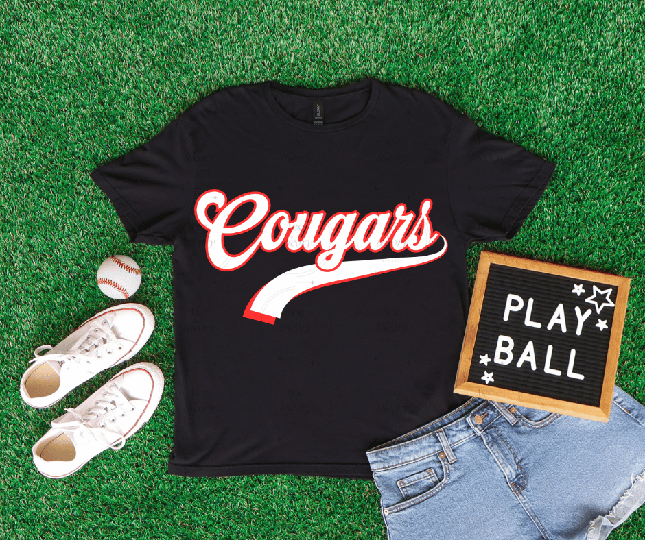 Cougars Classic Baseball Letter Tee