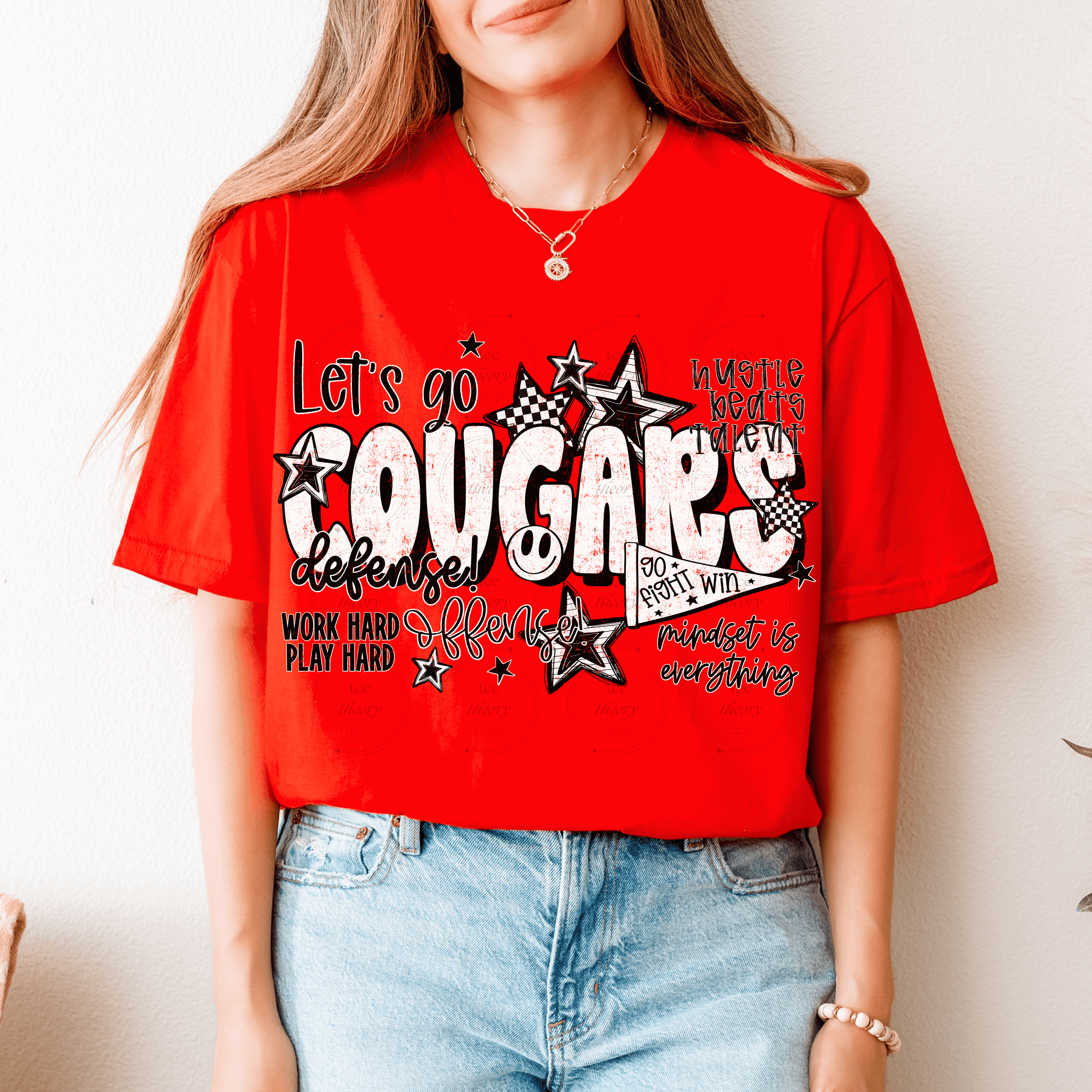 Let's Go Cougars tee