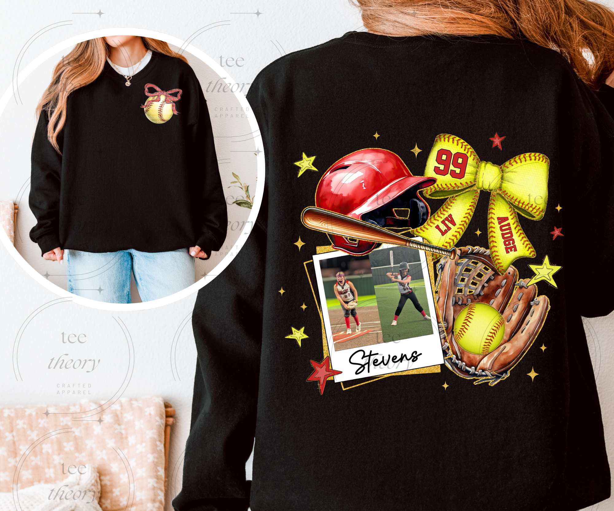 Custom Sports Picture Back with Pocket design sweatshirt