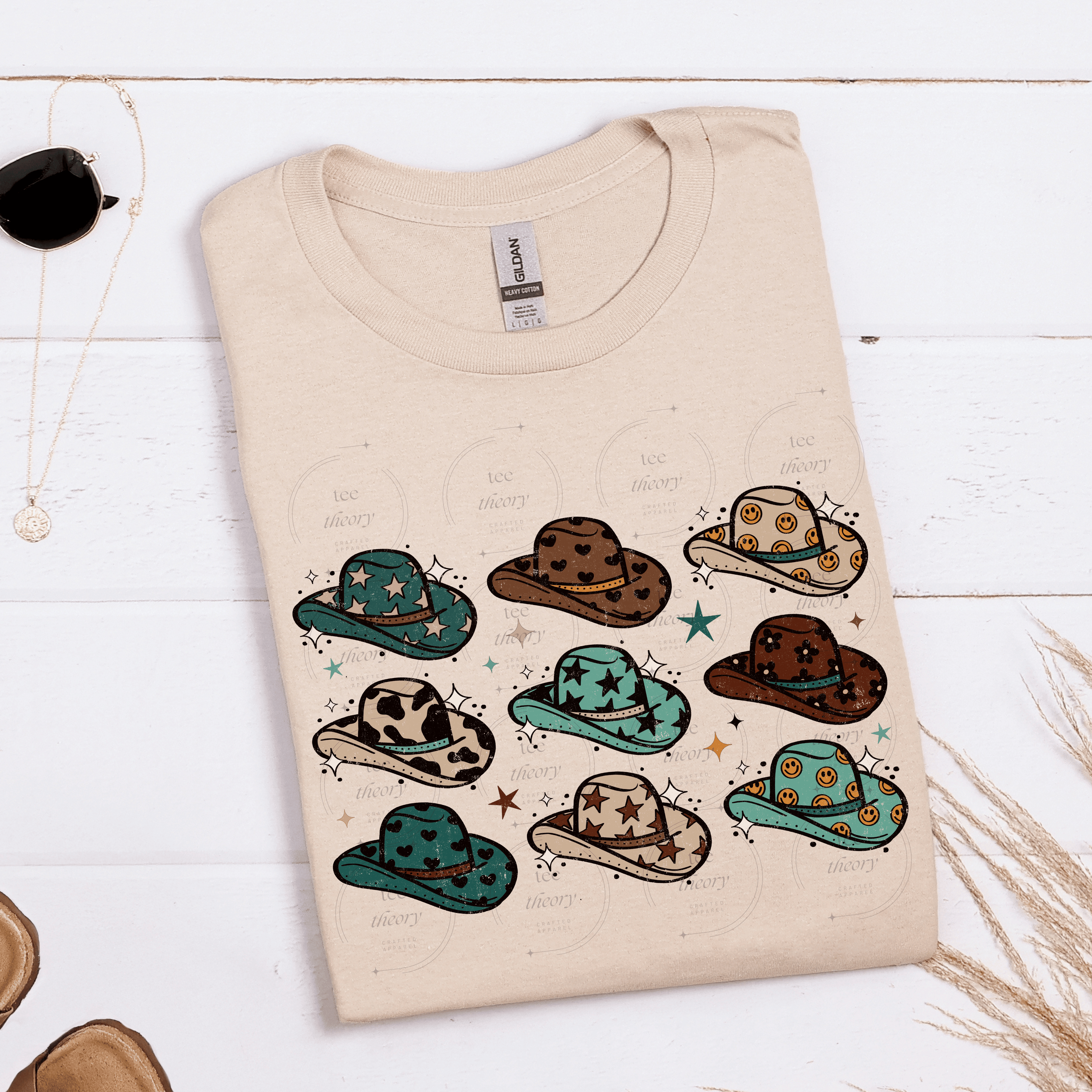 Turquoise Cowgirl Hat Tee