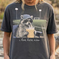 I Live Here Raccoon Soccer Tee
