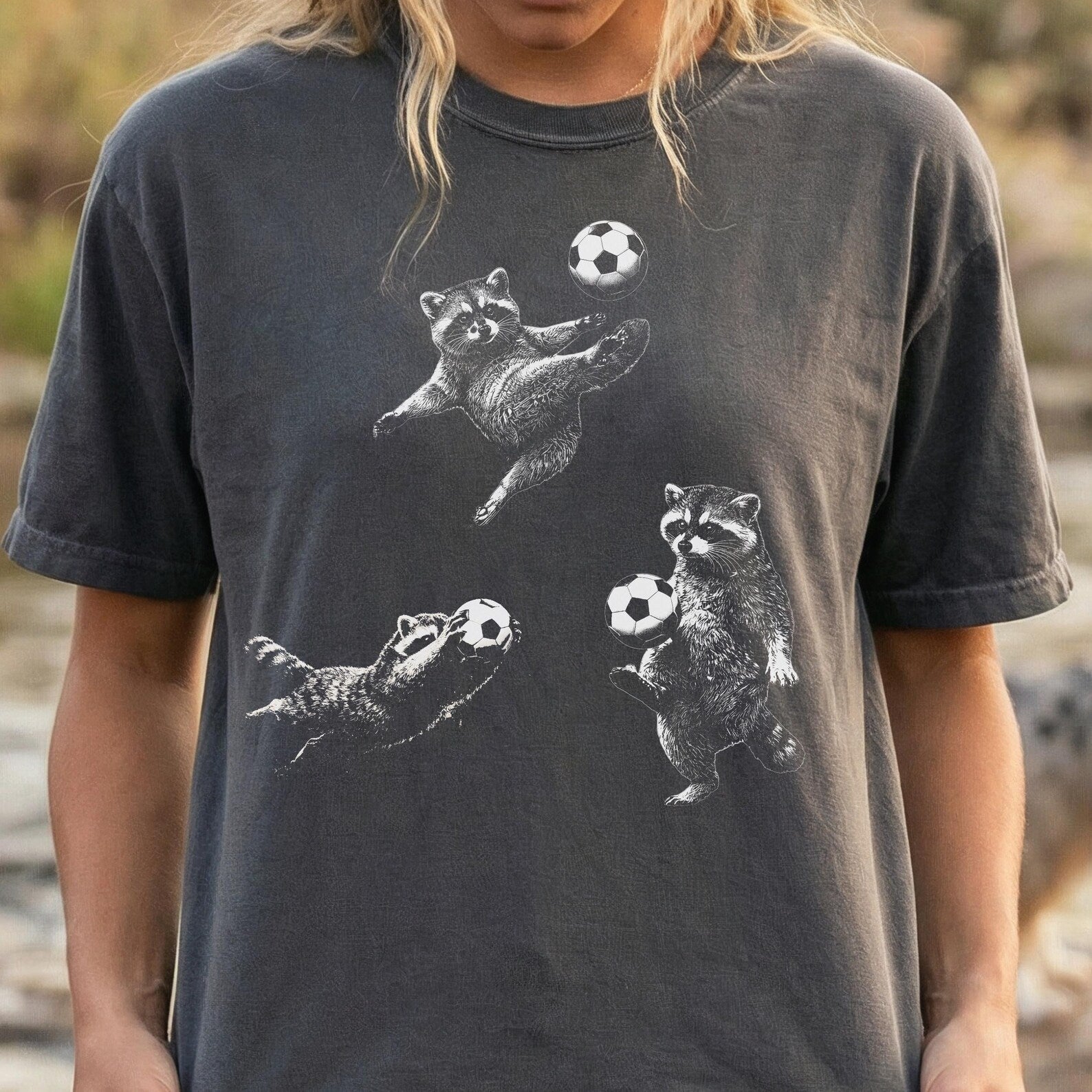 Soccer Raccoon Tee